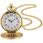 Smooth Vintage Pocket Watch with Chain (Gold)