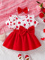 Cute Baby Girl One Piece Dress with Two Piece Look