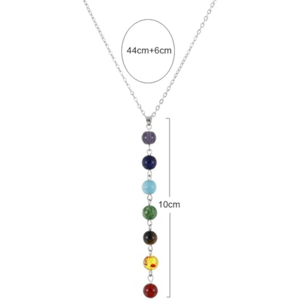 Healing Crystal 7 Chakra Beaded Necklace