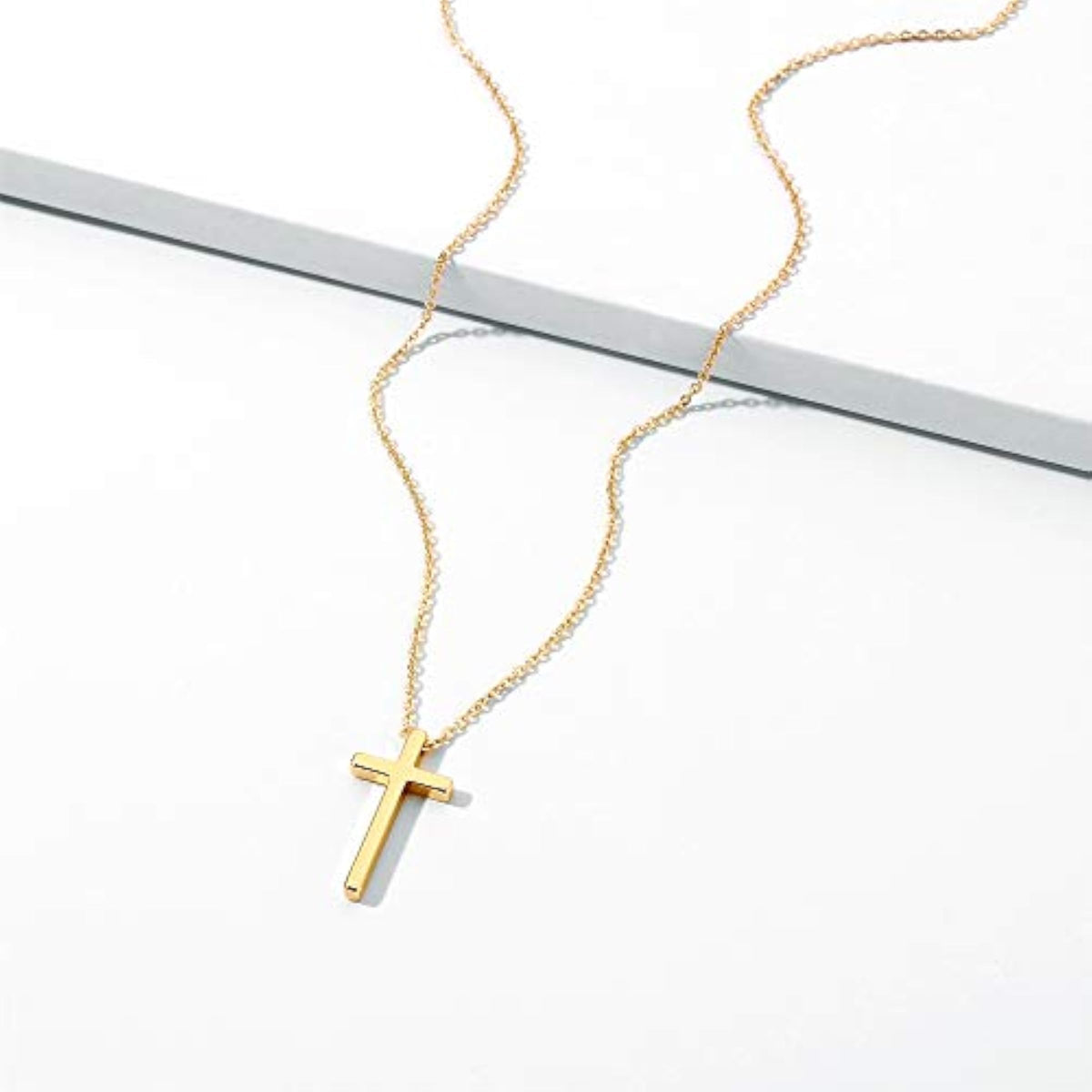 Dainty Gold Cross Pendant Necklace