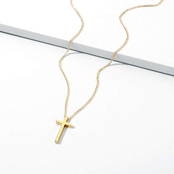 Dainty Gold Cross Pendant Necklace