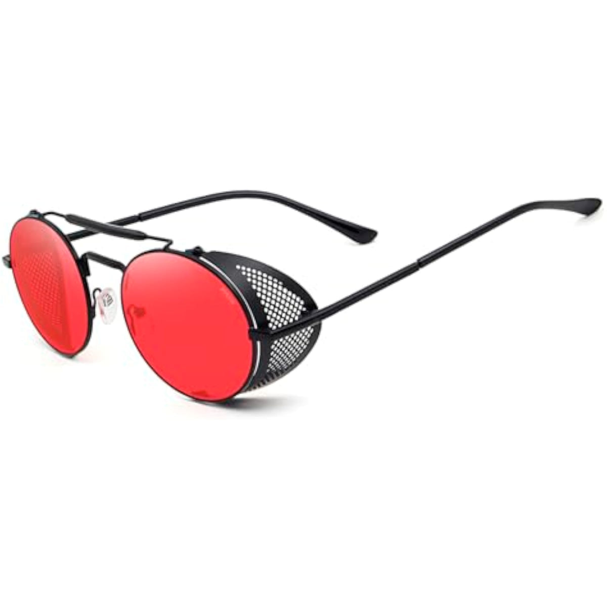 Steampunk Round Sunglasses with Side Shields