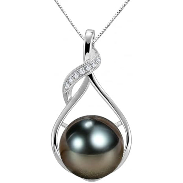 Beautiful Tahitian Black Pearl Necklace