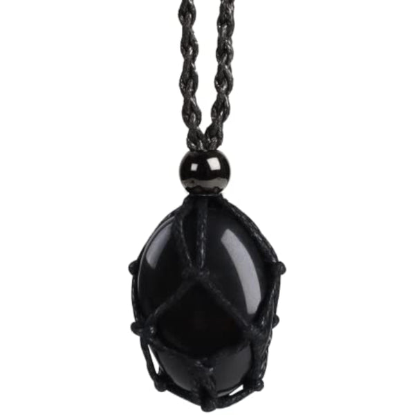 Hand-Woven Necklace Unisex Crystal Necklace Pendant Adjustable Length