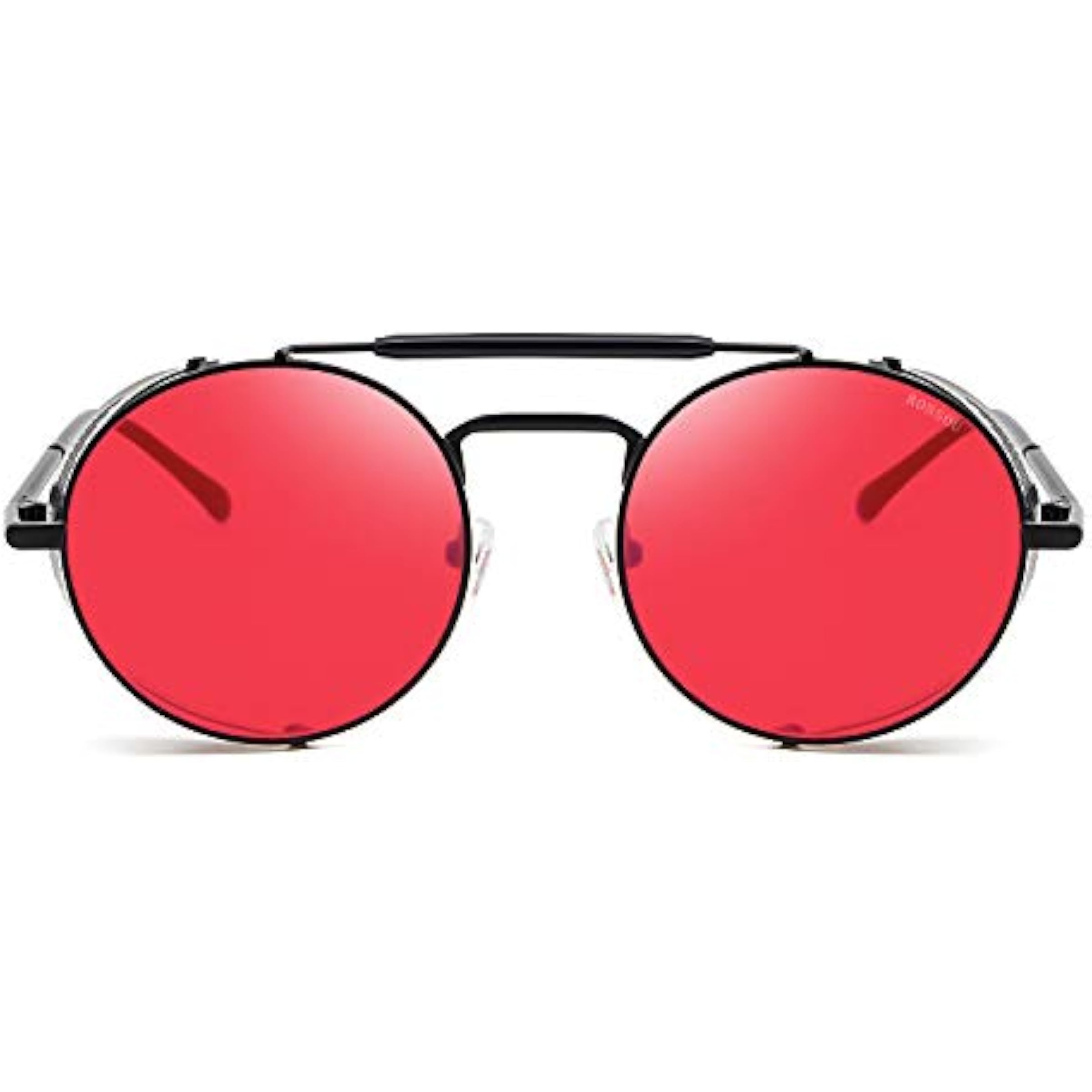 Steampunk Round Sunglasses with Side Shields Secondary image