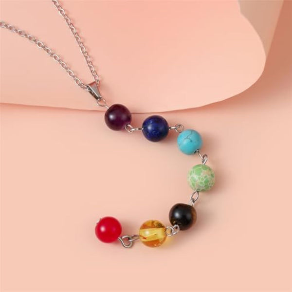 Healing Crystal 7 Chakra Beaded Necklace