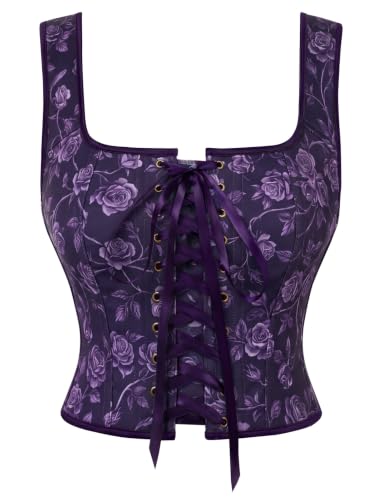 Steel Boned Floral Renaissance Corset