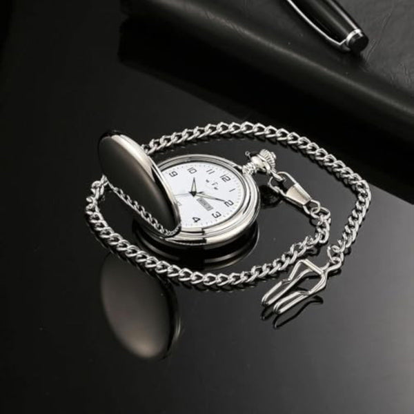Smooth Quartz Pocket Watch for Men