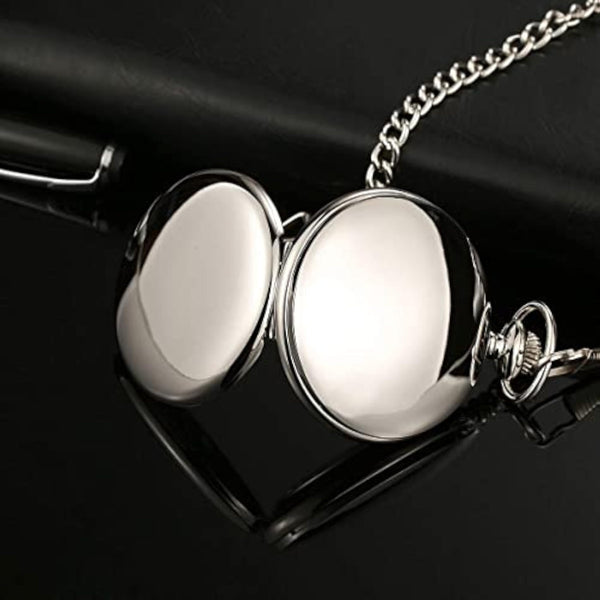 Smooth Quartz Pocket Watch for Men
