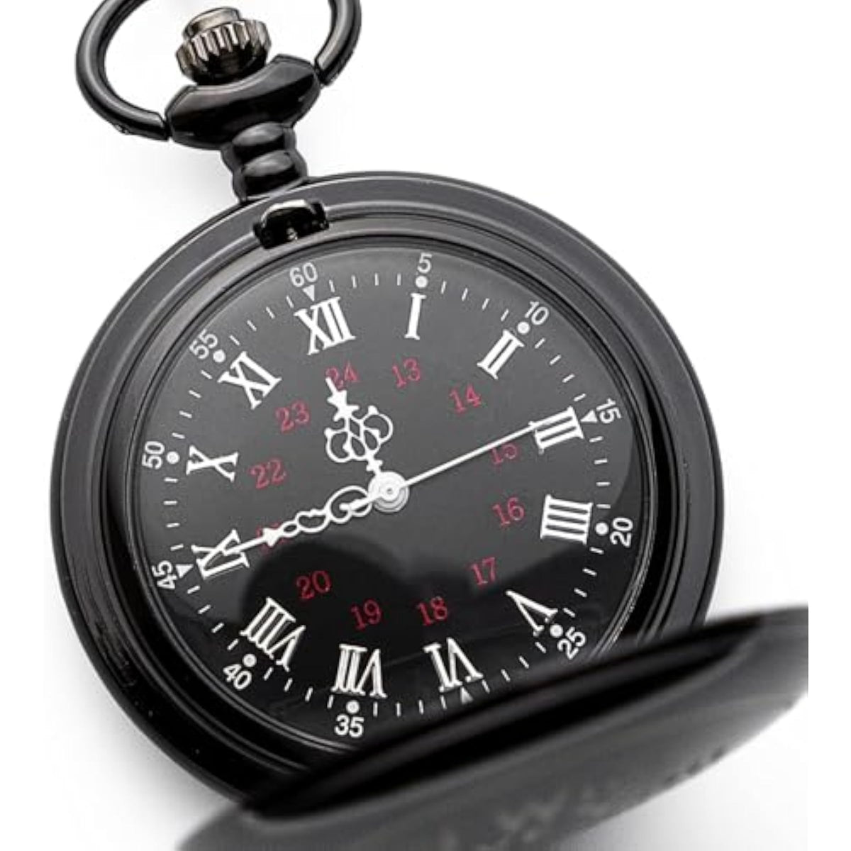 Engraved Silver Stainless Steel Anniversary Pocket Watch
