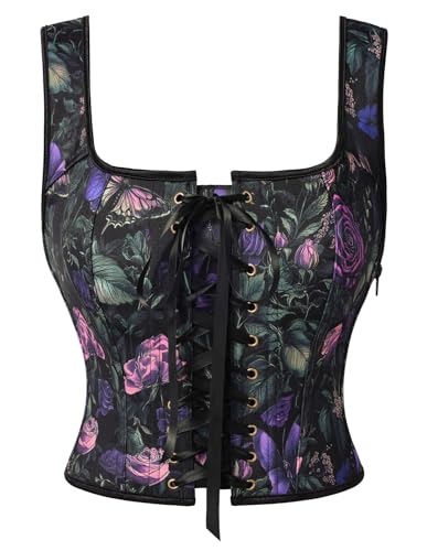 Steel Boned Floral Renaissance Corset Main image