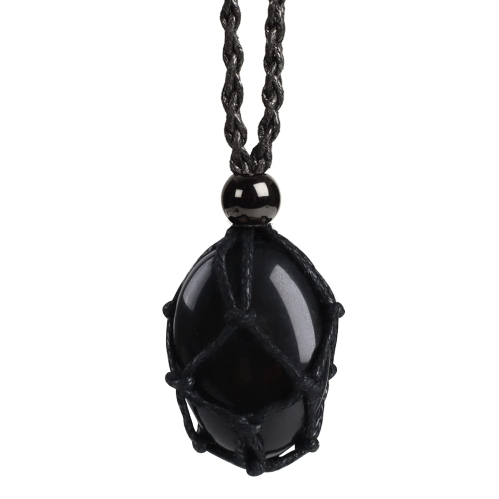 Hand-Woven Necklace Unisex Crystal Necklace Pendant Adjustable Length
