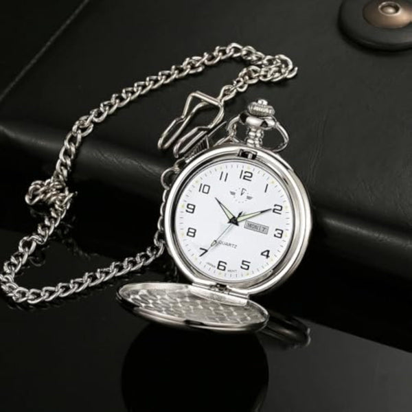 Smooth Quartz Pocket Watch for Men