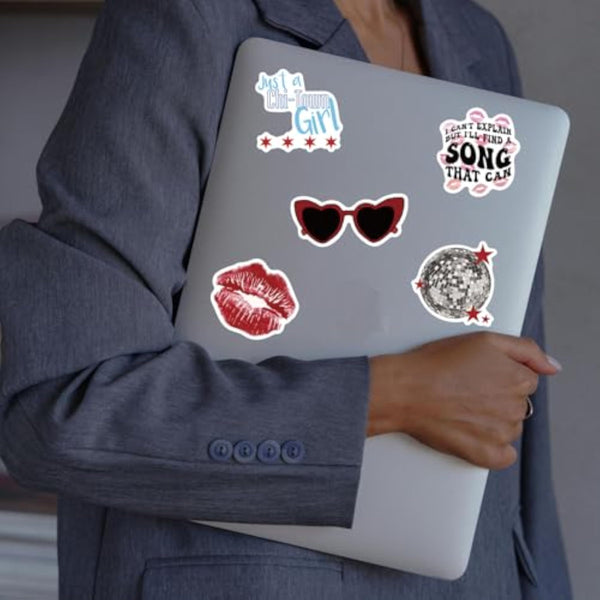 Downtown Girl Y2K Sticker Pack — 50 Vintage-Style Vinyl Decals