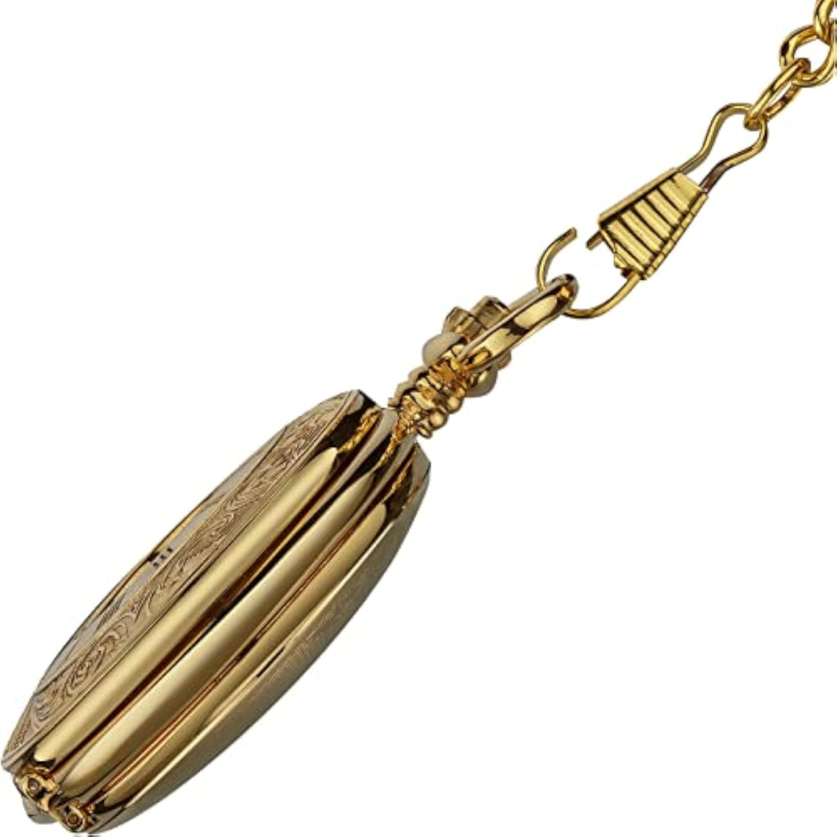 Mechanical Skeleton Pocket Watch with Chain for Men