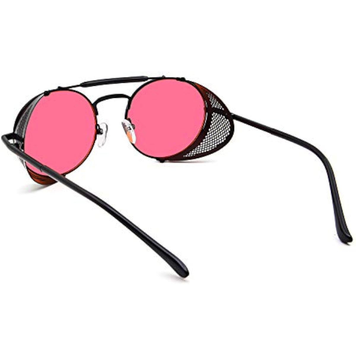 Steampunk Round Sunglasses with Side Shields