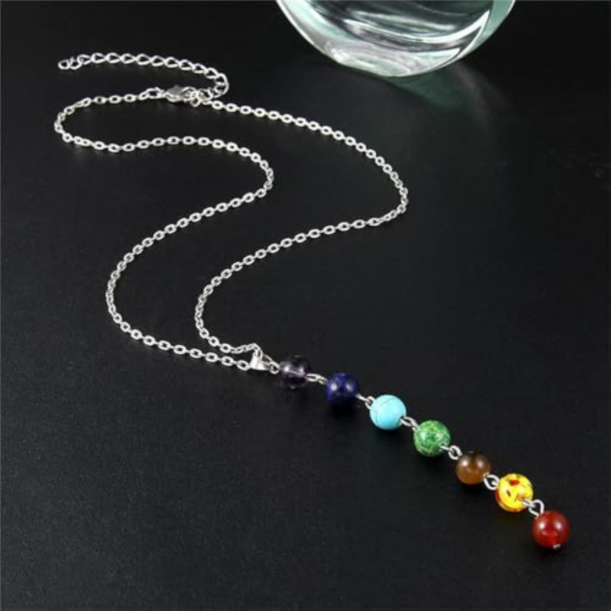 Healing Crystal 7 Chakra Beaded Necklace
