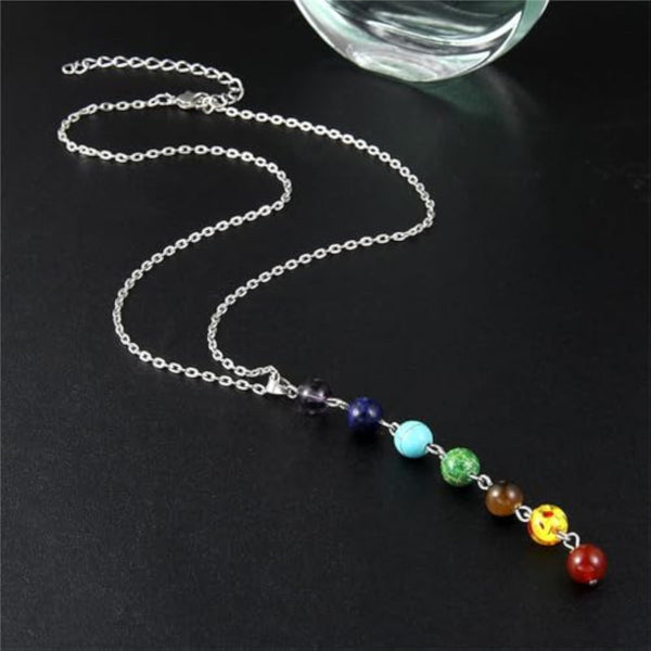 Healing Crystal 7 Chakra Beaded Necklace