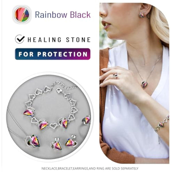 Infinity Love Birthstone Heart Pendant Necklace