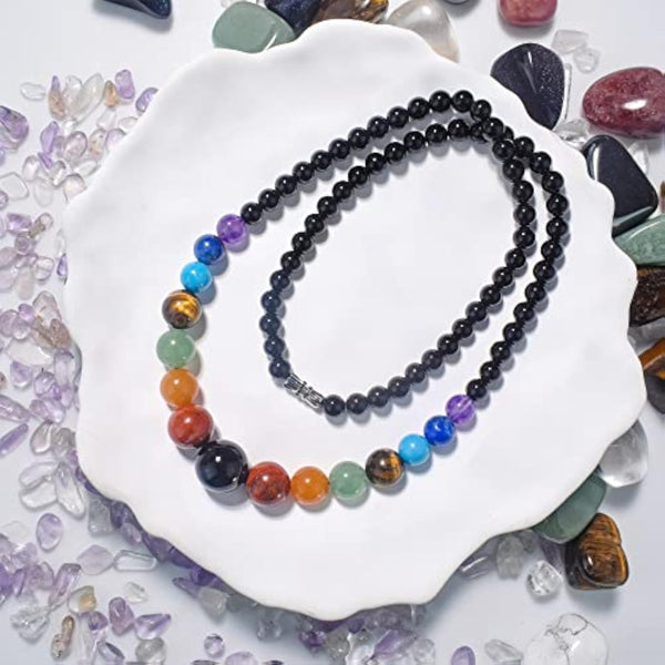 7 Chakra Necklace Stone Beaded Gemstone Gifts for Women, Mom