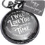 Engraved Silver Stainless Steel Anniversary Pocket Watch