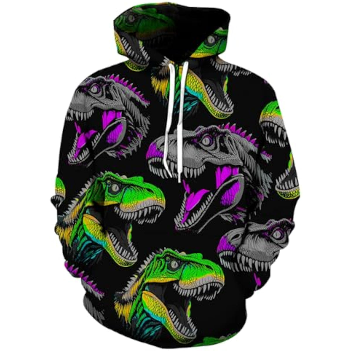 Men's Dino Colorful Pullover Streetwear Graphic Hoodie Main image