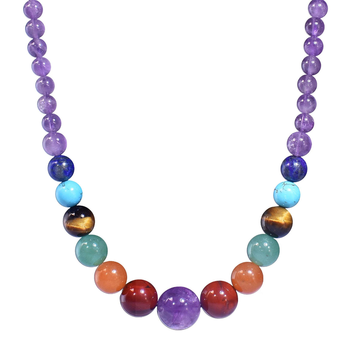 7 Chakra Necklace Stone Beaded Gemstone Gifts for Women, Mom