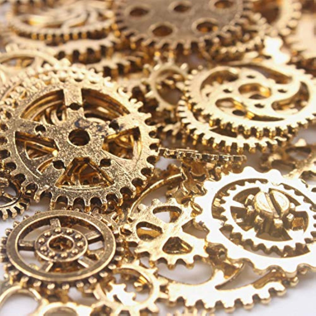 100 Grams Around 100 Pieces of Antique Metal Steampunk Gear Charms