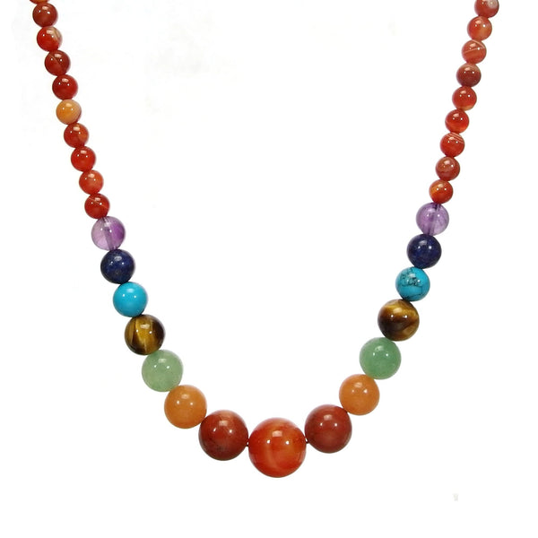 7 Chakra Necklace Stone Beaded Gemstone Gifts for Women, Mom