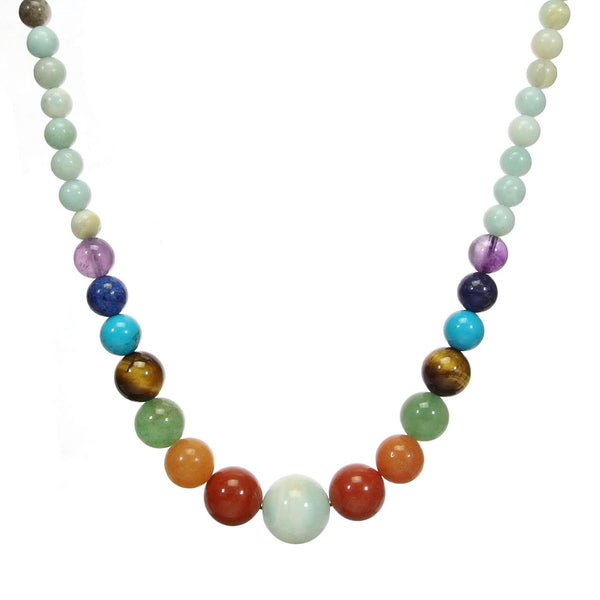 7 Chakra Necklace Stone Beaded Gemstone Gifts for Women, Mom