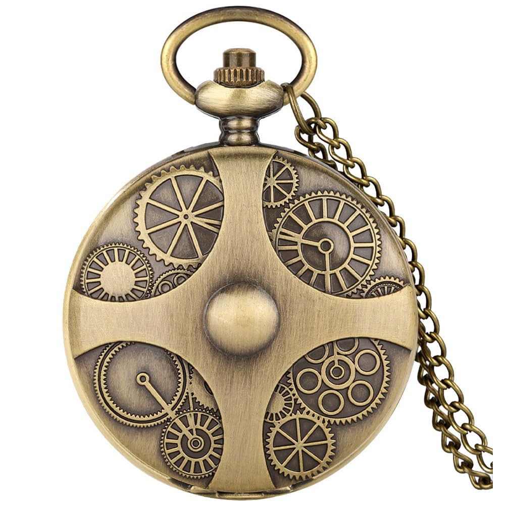 Vintage Pocket Watch with Chain for Men Necklace Watches for Women