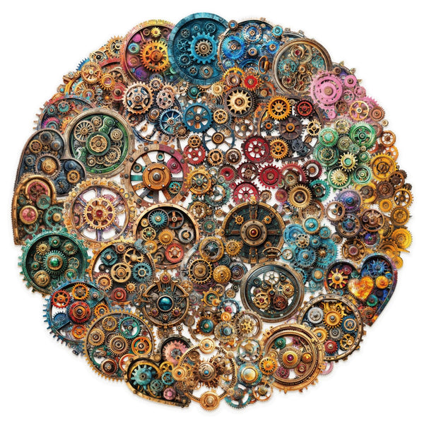 50 Pcs Mechanical Gears PET Aesthetic Stickers