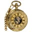 Mechanical Skeleton Pocket Watch with Chain for Men