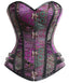 Women's Steampunk Brocade Gothic Corset Top with Buckle