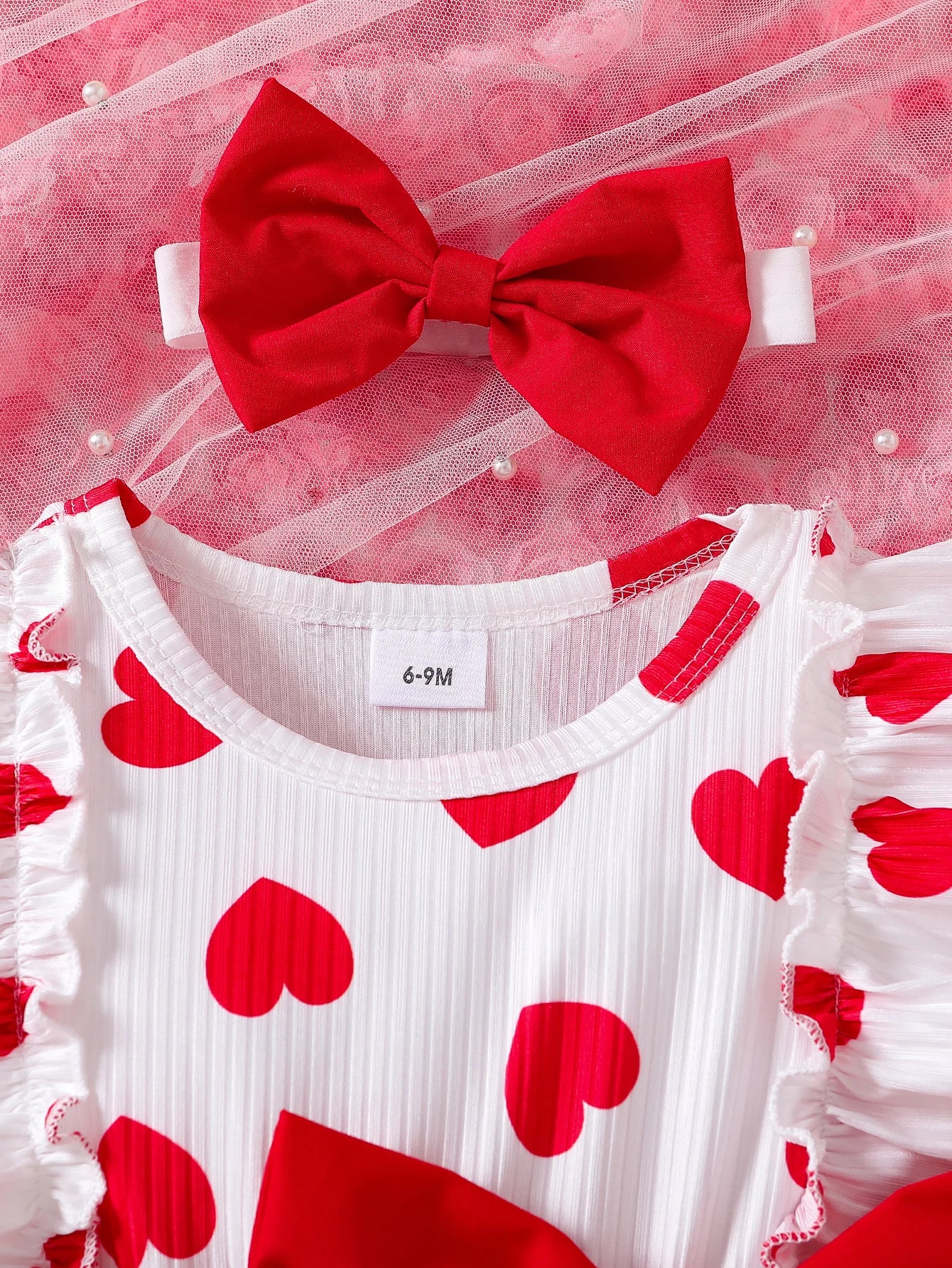 Cute Baby Girl One Piece Dress with Two Piece Look Secondary image