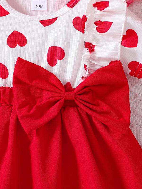Cute Baby Girl One Piece Dress with Two Piece Look